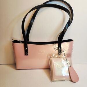 Pink and Black Women's Bag